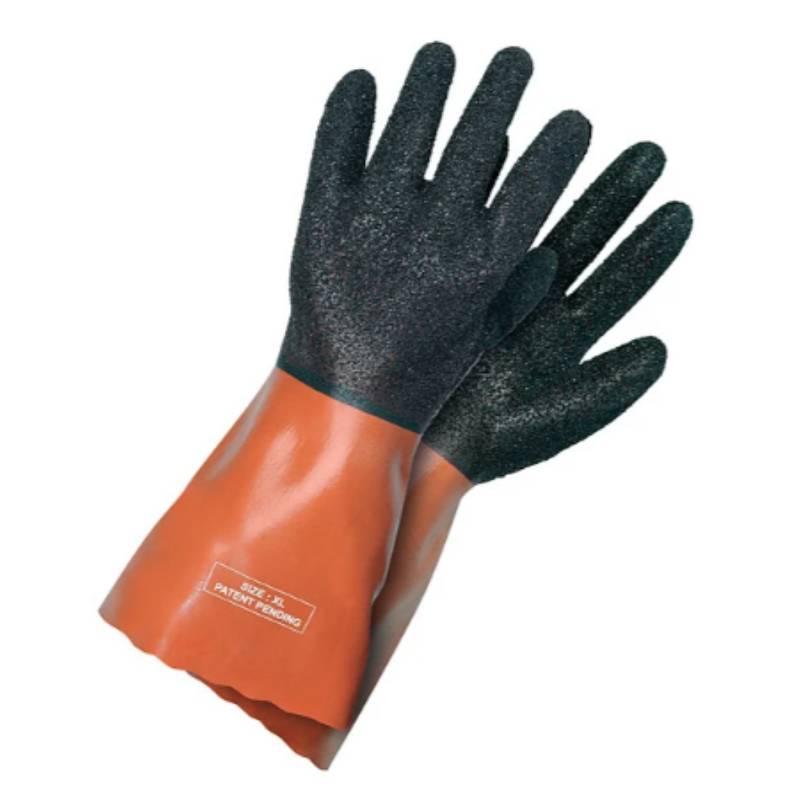 Rostaing - Gants protection chimique PVC noir et orange Gaspro ROSTAING T09