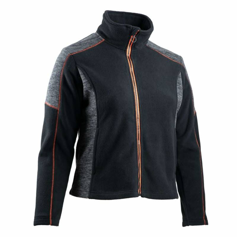 Veste polaire femme gris chiné/noir L.2285 cm l.320 cm H.50 cm - Lma - Image 1
