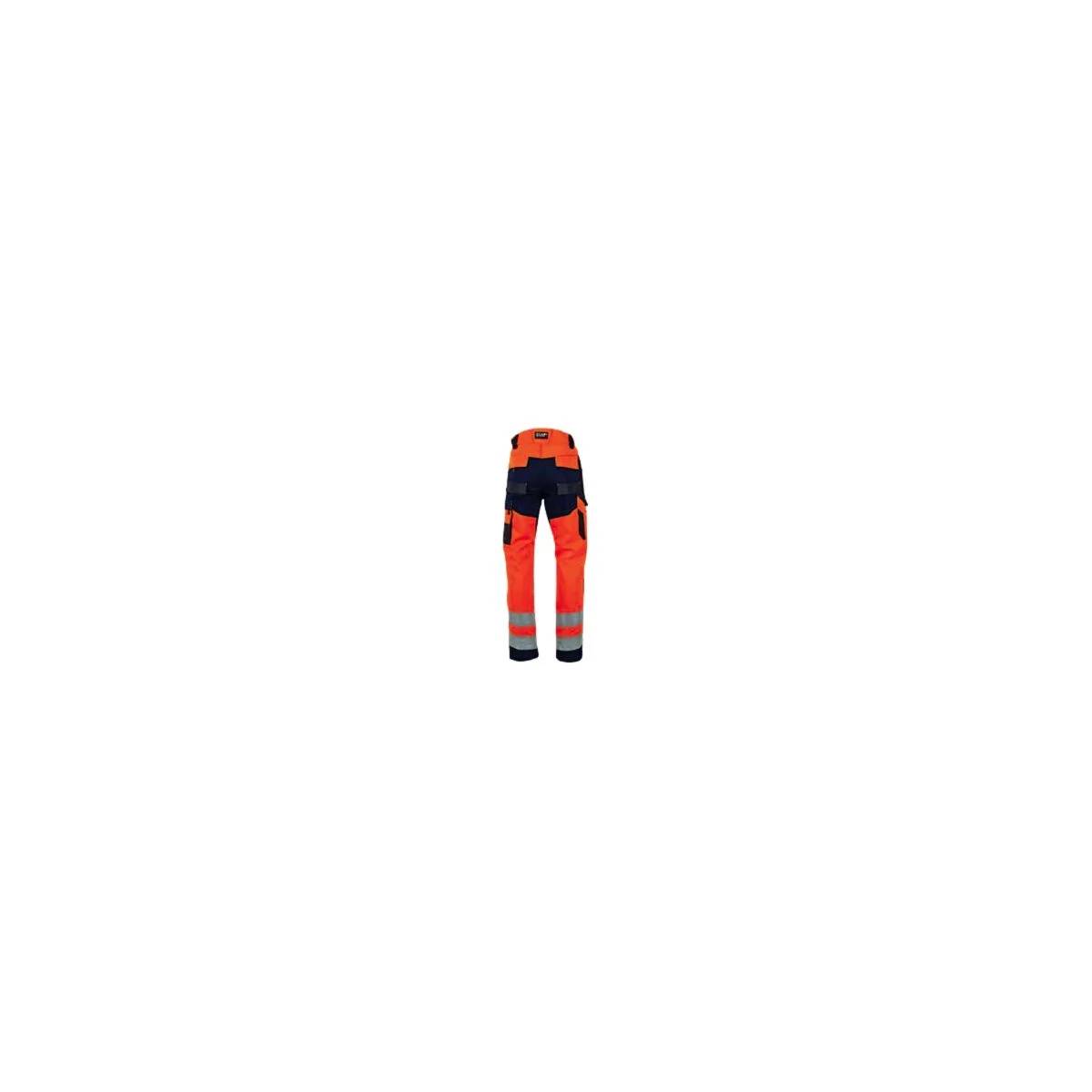 Pantalon de travail haute visibilité sergé orange/marine LMA - Image 1