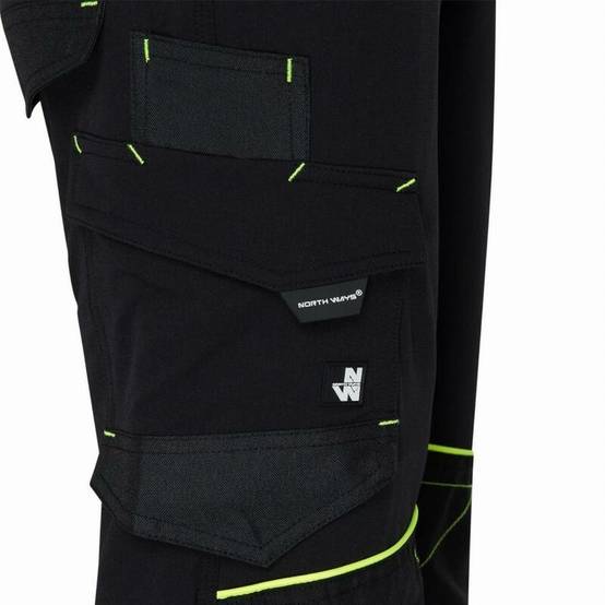 Nineworths - Pantalon de travail Sacha noir/jaune fluo taille 40 - Nine Worths - Image 4