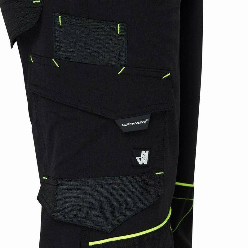 Nineworths - Pantalon de travail Sacha noir/jaune fluo taille 40 - Nine Worths - Image 4
