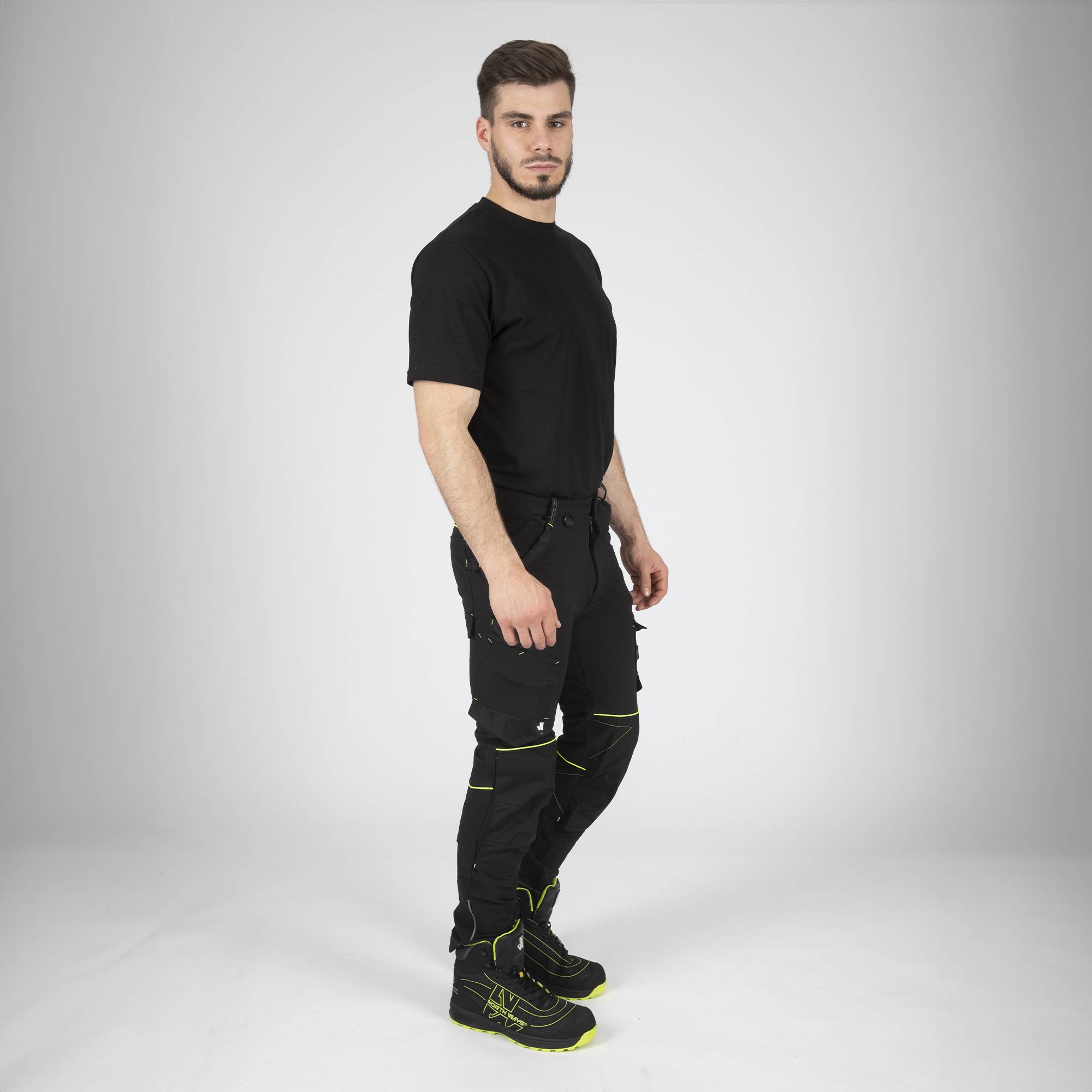 Nineworths - Pantalon de travail Sacha noir/jaune fluo taille 40 - Nine Worths - Image 9