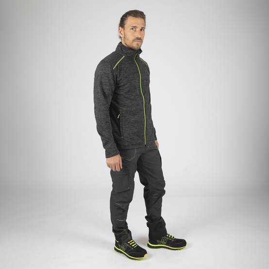 Nineworths - Gilet de travail Lenny gris chine/jaune fluo taille L - Nine Worths - Image 8