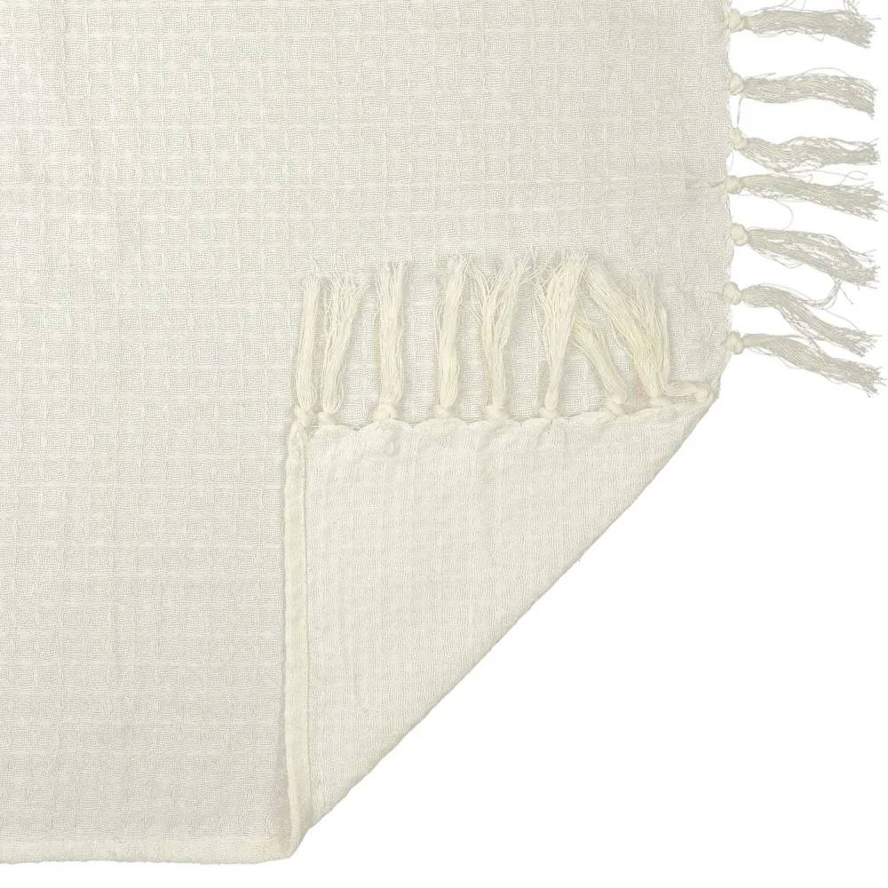 Jeté de canapé coton ivoire 170 x 250 cm THE HOME DECO FACTORY - Image 4