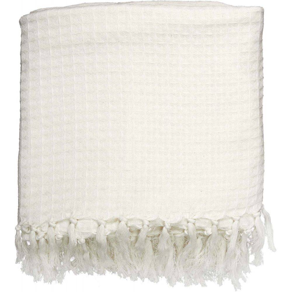 Jeté de canapé coton ivoire 170 x 250 cm THE HOME DECO FACTORY - Image 2
