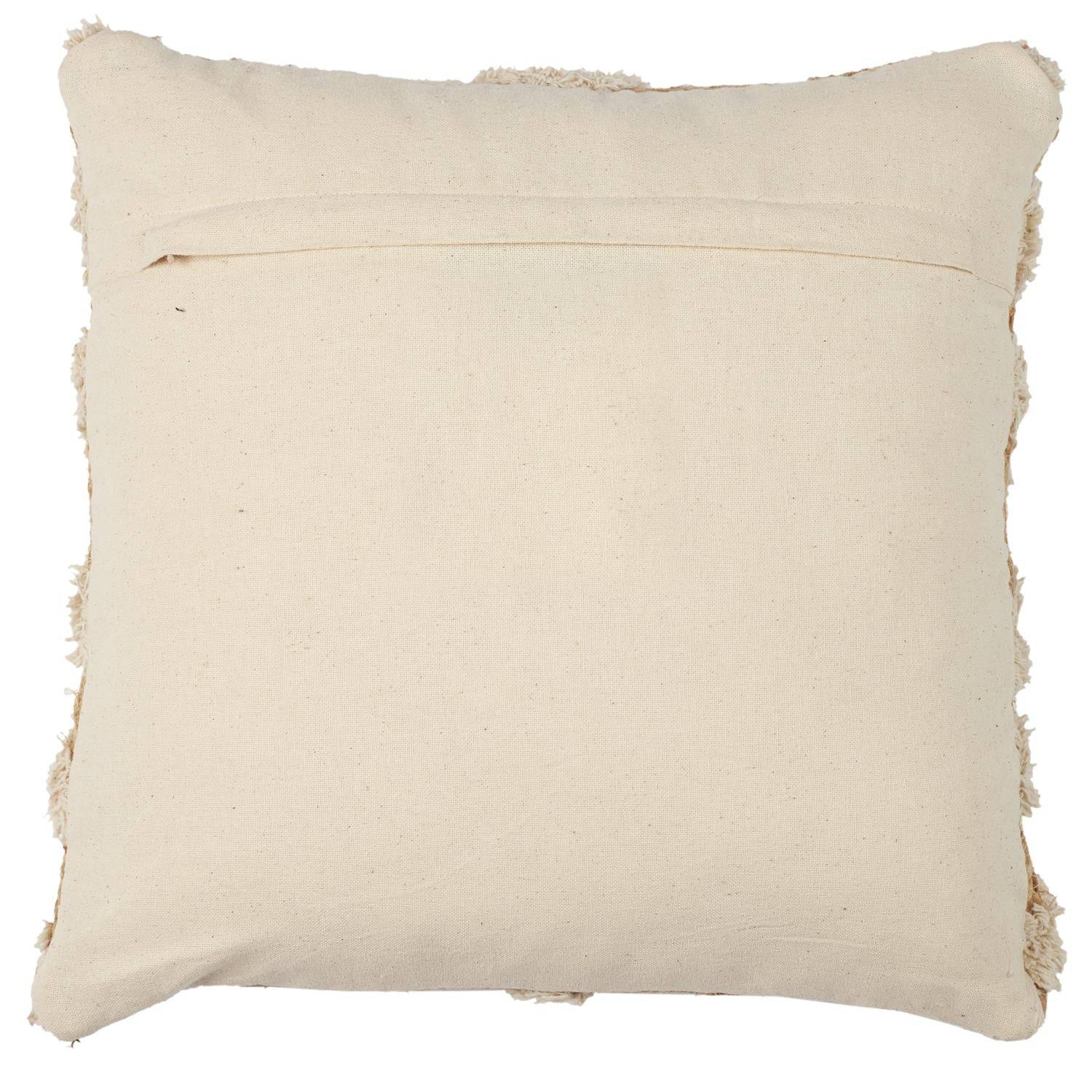 Paris Prix - Coussin Déco en Jute Tufté 40x40 cm Beige Naturel - PARIS PRIX - Image 3