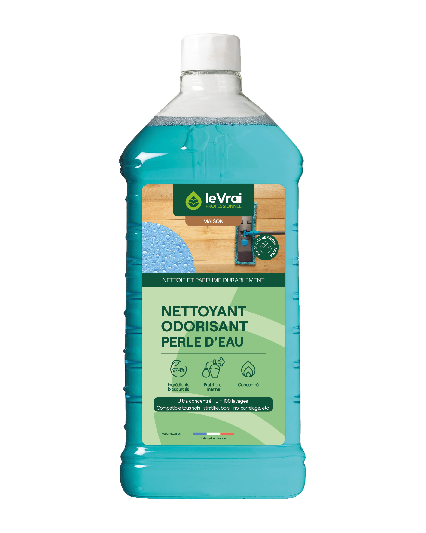 Le Vrai Professionnel - Nettoyant Odorisant Perle d'Eau 1L - Le Vrai Professionnel