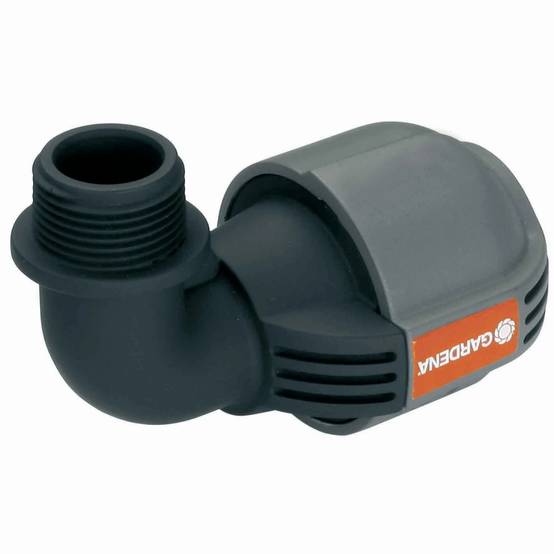 Coude d'arrosage 90° PVC Gris 25 mm 3/4" mâle - GARDENA - Image 1