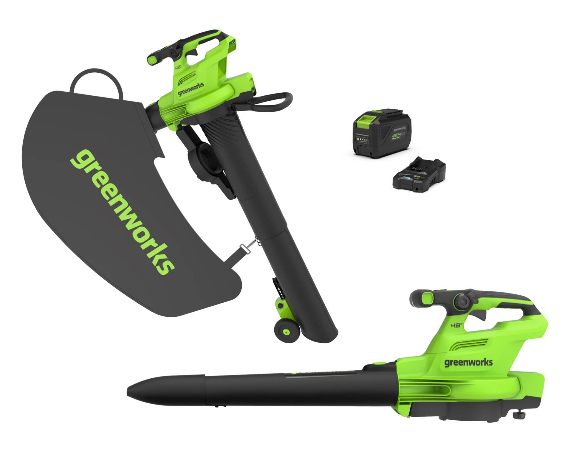 Greenworks - Souffleurs – Aspirateurs – Broyeurs Batterie 48V - Greenworks