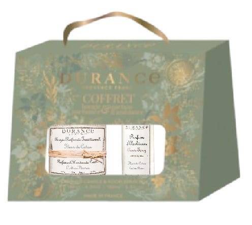 Durance - Coffret Bougie 180 gr + Parfum d'Ambiance 100 mL Fleur de Coton