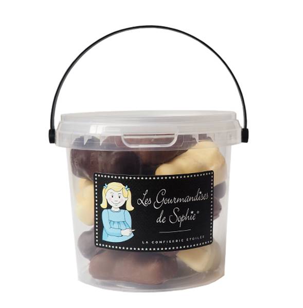Les Gourmandises de Sophie - Grand seau d'Oursons guimauves au chocolat lait, noir et blanc 170g - Les Gourmandises de Sophie