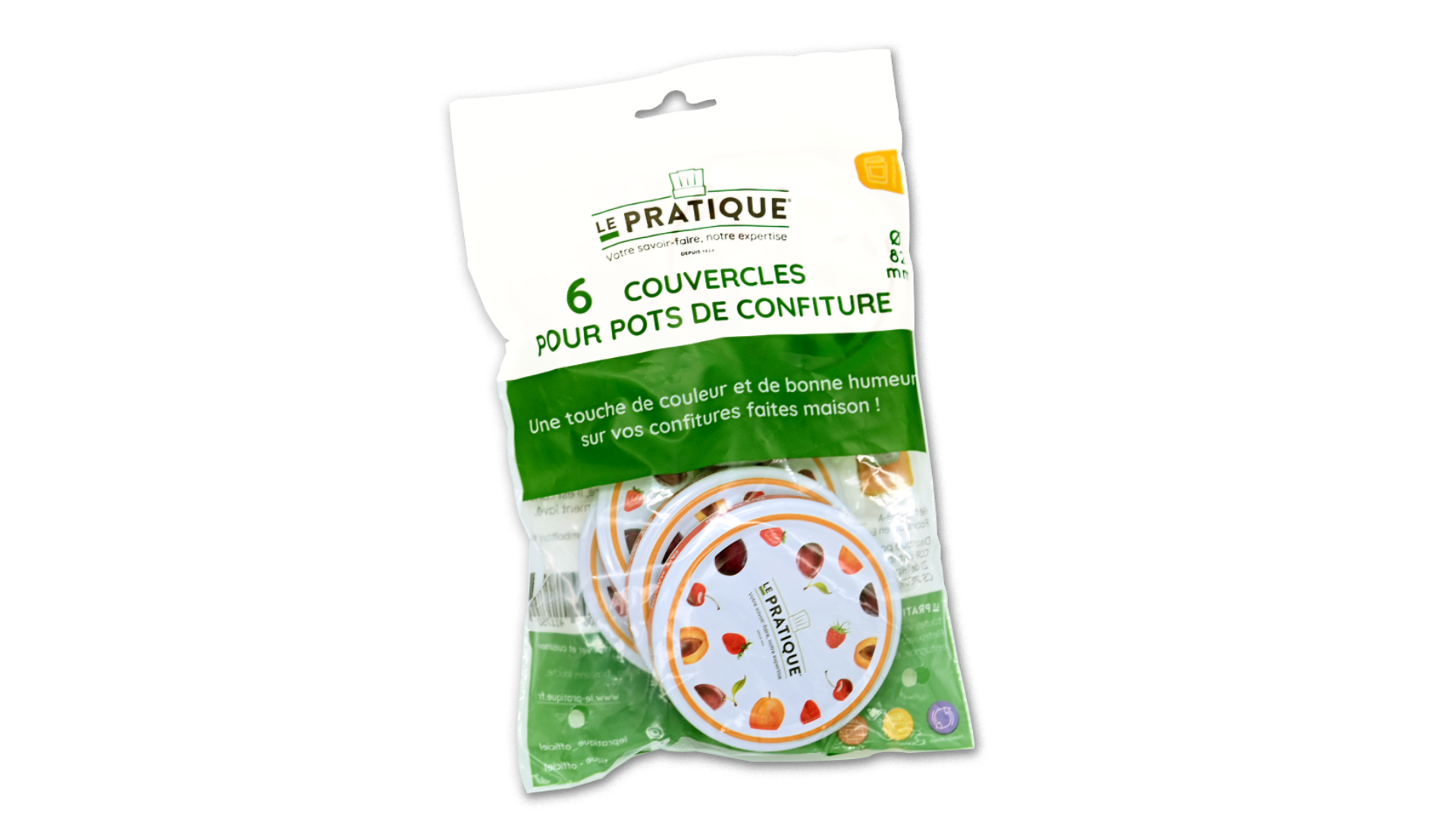 LE PRATIQUE - Couvercles pour pots de confiture Ø 82 mm x6 - Le Pratique