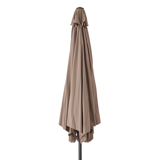 Ecloz - Parasol droit inclinable rond taupe Ø3m 210g/m² Evan ECLOZ - Image 6