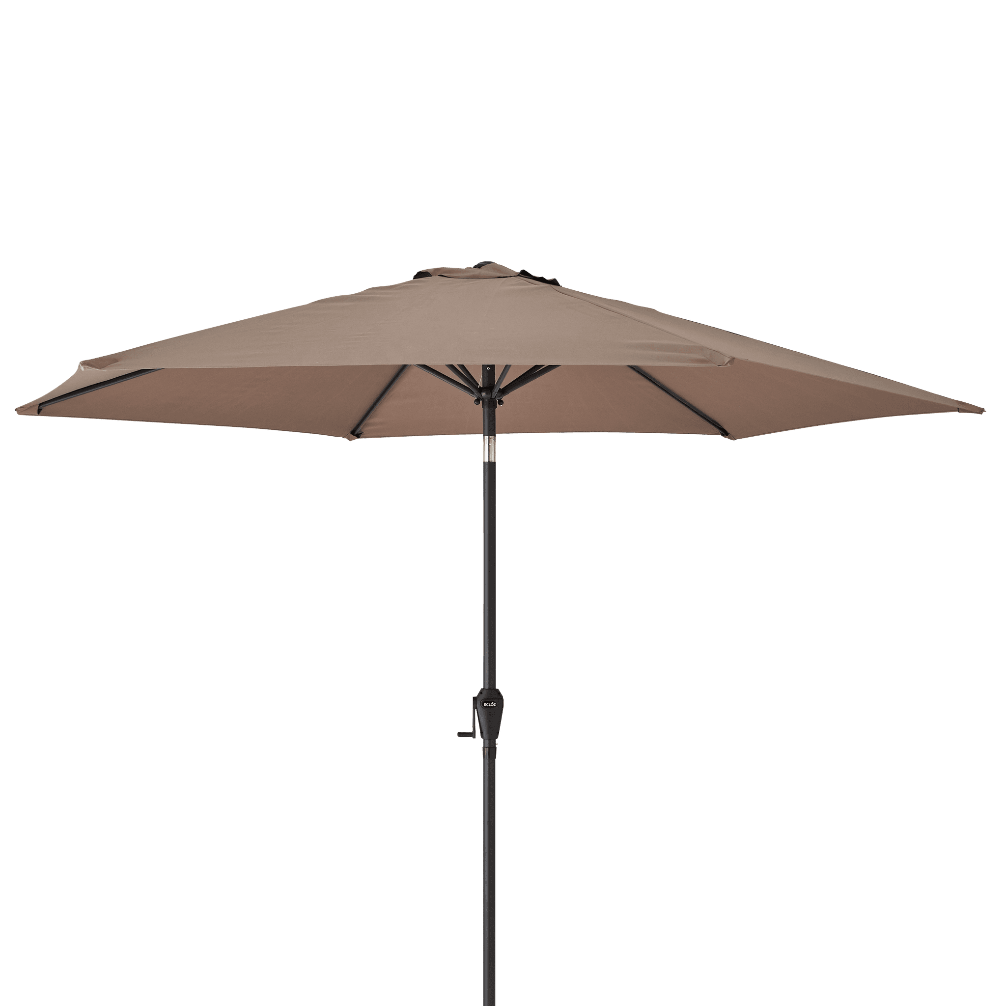 Ecloz - Parasol droit inclinable rond taupe Ø3m 210g/m² Evan ECLOZ - Image 5