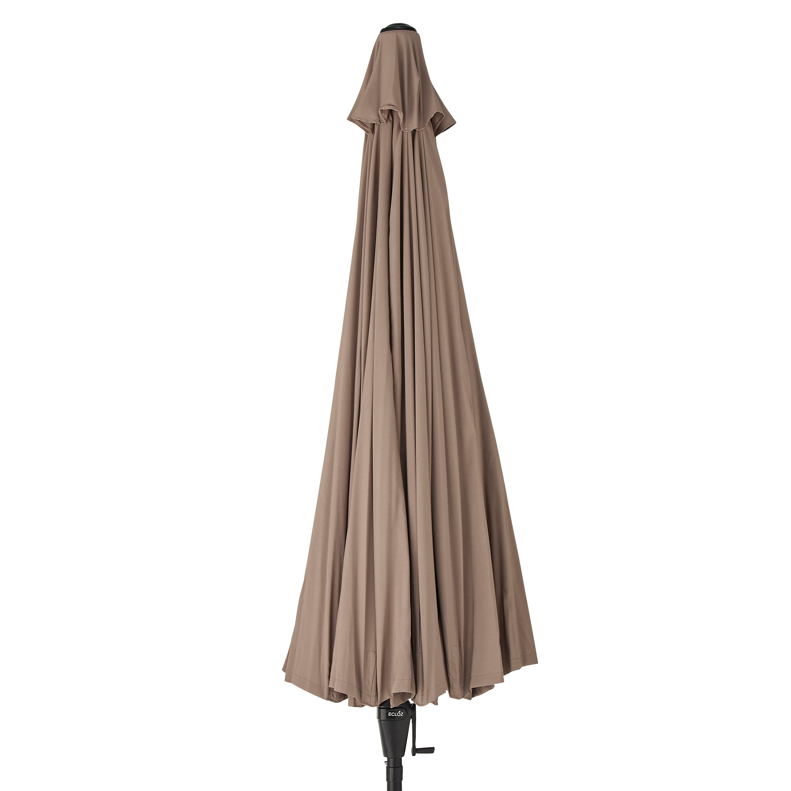Ecloz - Parasol droit pagode inclinable rond taupe Ø3m 210g/m² Elyes ECLOZ - Image 4