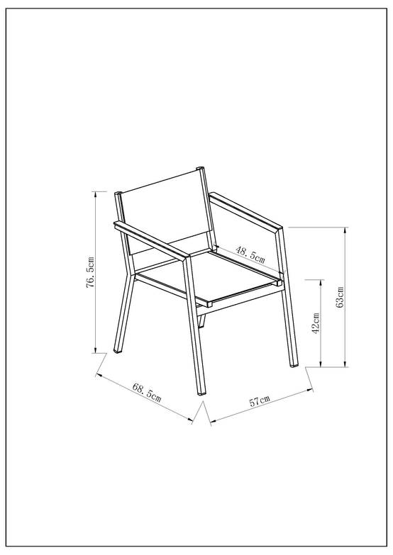 Ecloz - Fauteuil de jardin alu anthracite Enoal ECLOZ - Image 4