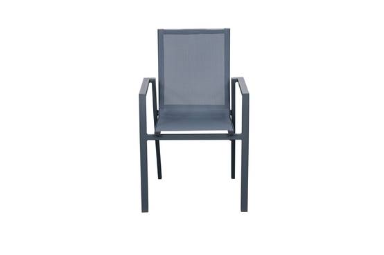 Ecloz - Fauteuil de jardin alu textilène anthracite Edon ECLOZ - Image 1