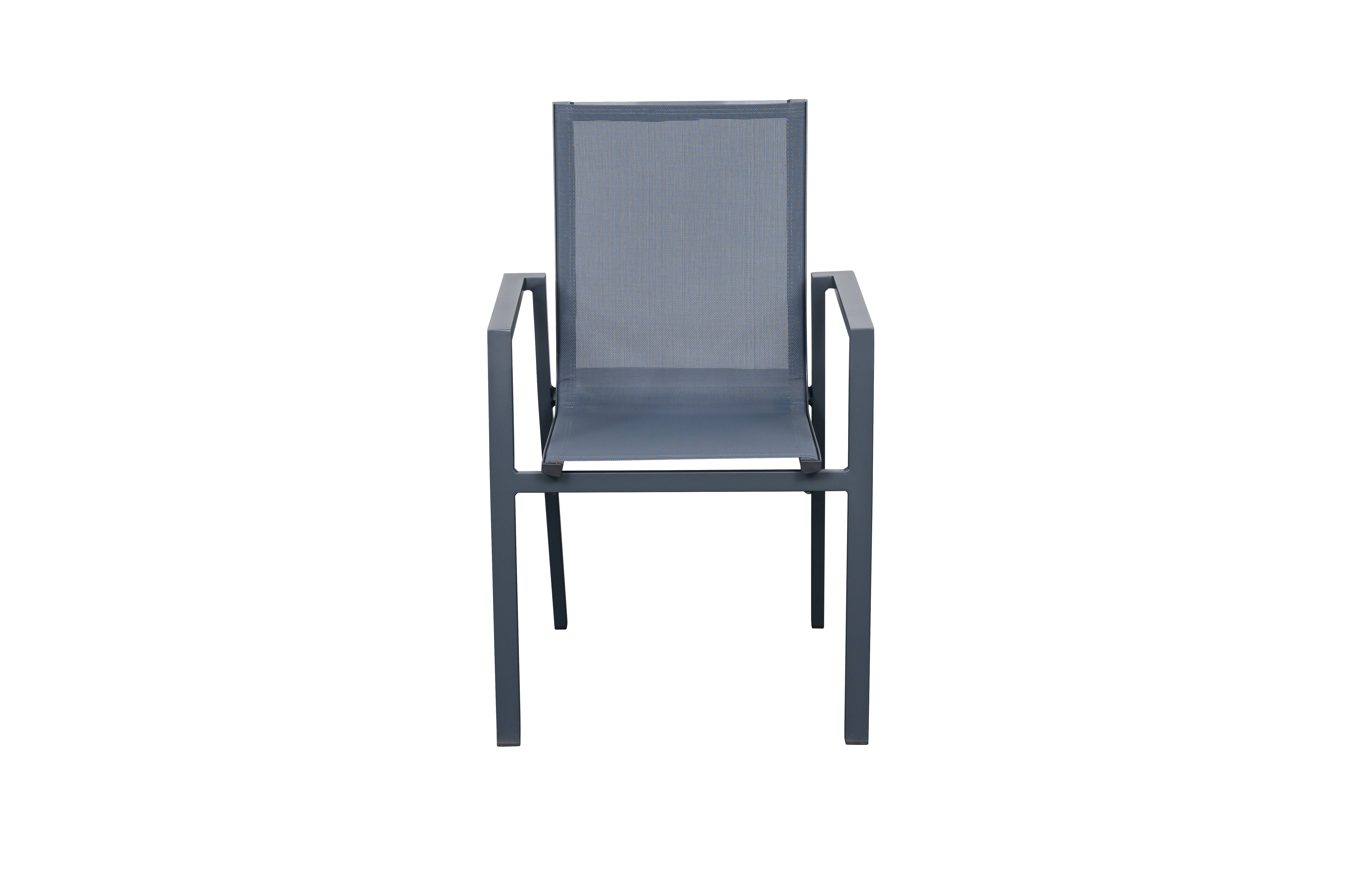 Ecloz - Fauteuil de jardin alu textilène anthracite Edon ECLOZ - Image 1