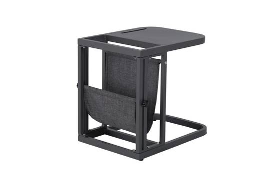 Ecloz - Table d'appoint d'extérieur avec porte-revue alu polyester anthracite Esra ECLOZ - Image 2