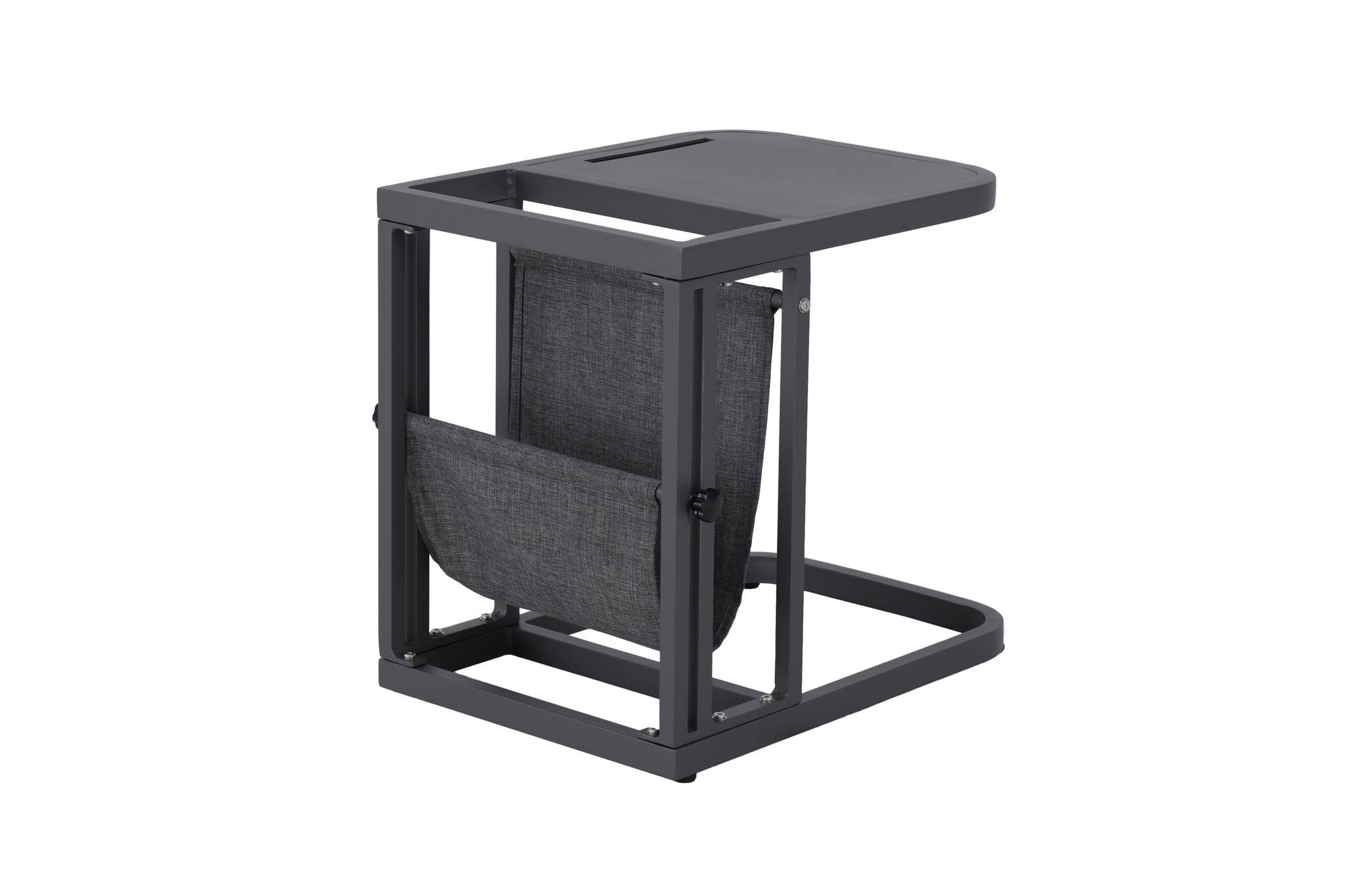 Ecloz - Table d'appoint d'extérieur avec porte-revue alu polyester anthracite Esra ECLOZ - Image 2