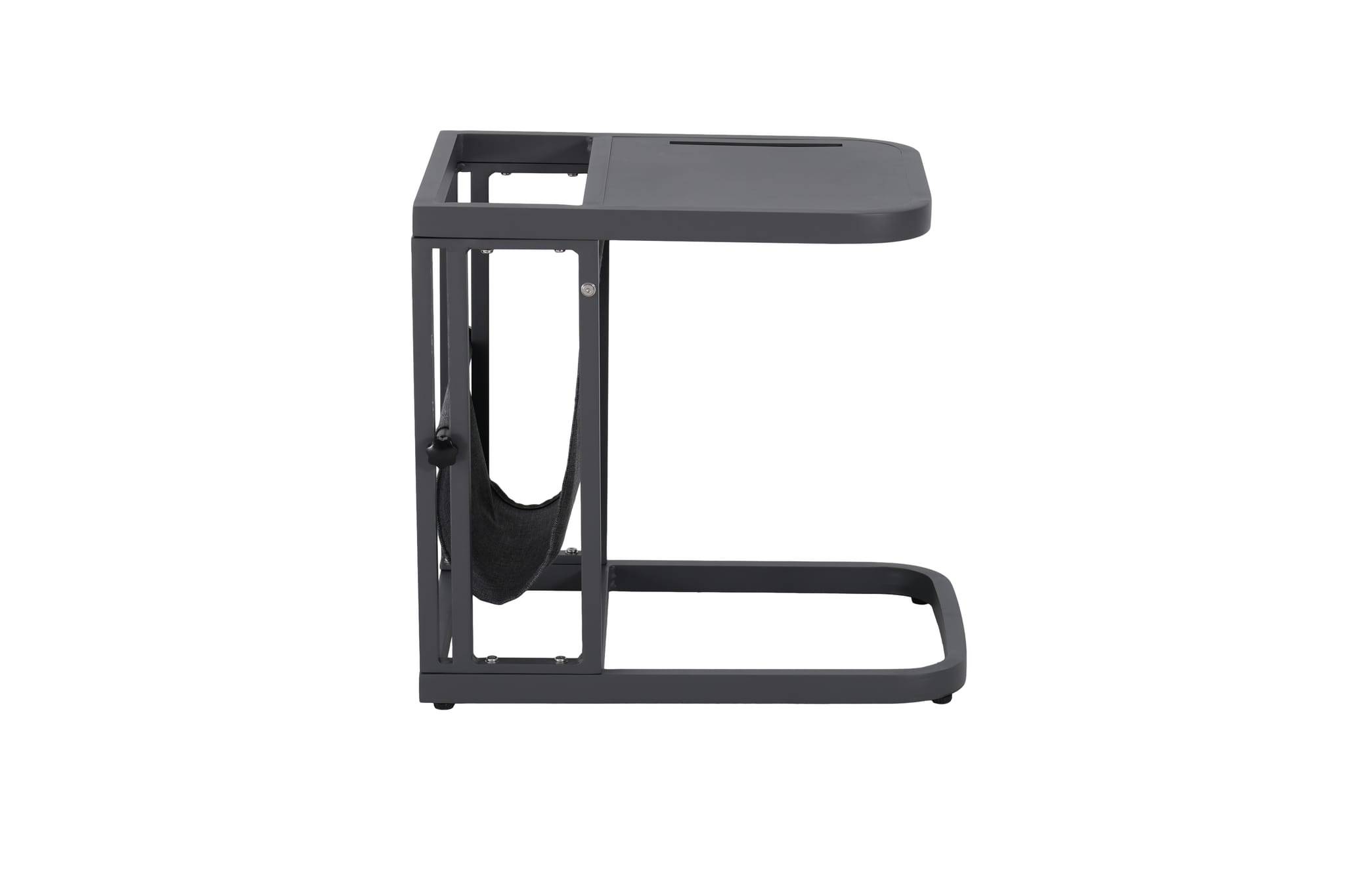 Ecloz - Table d'appoint d'extérieur avec porte-revue alu polyester anthracite Esra ECLOZ - Image 3