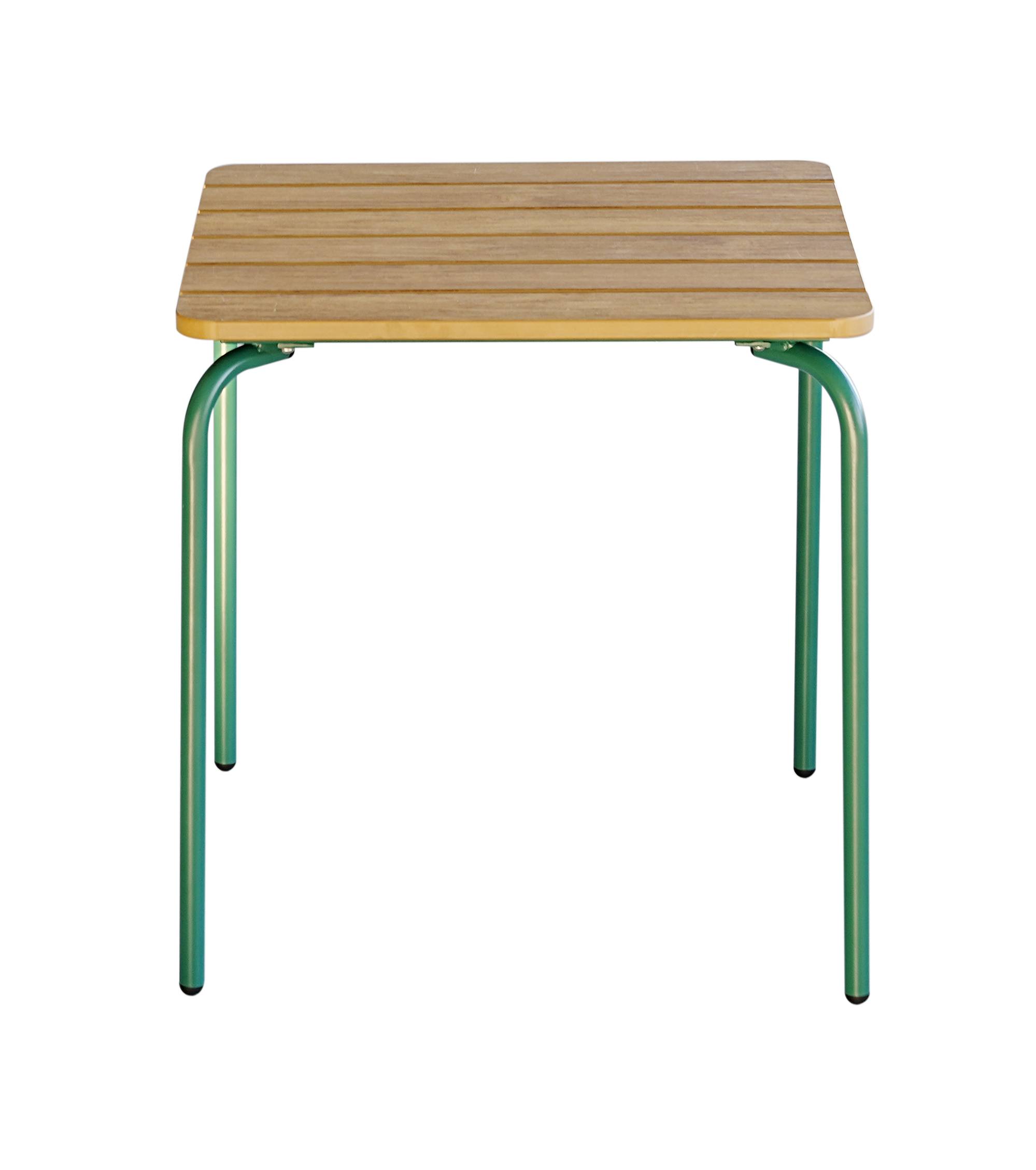 Ecloz - Table basse de jardin carrée acier bois vert Elion ECLOZ - Image 2