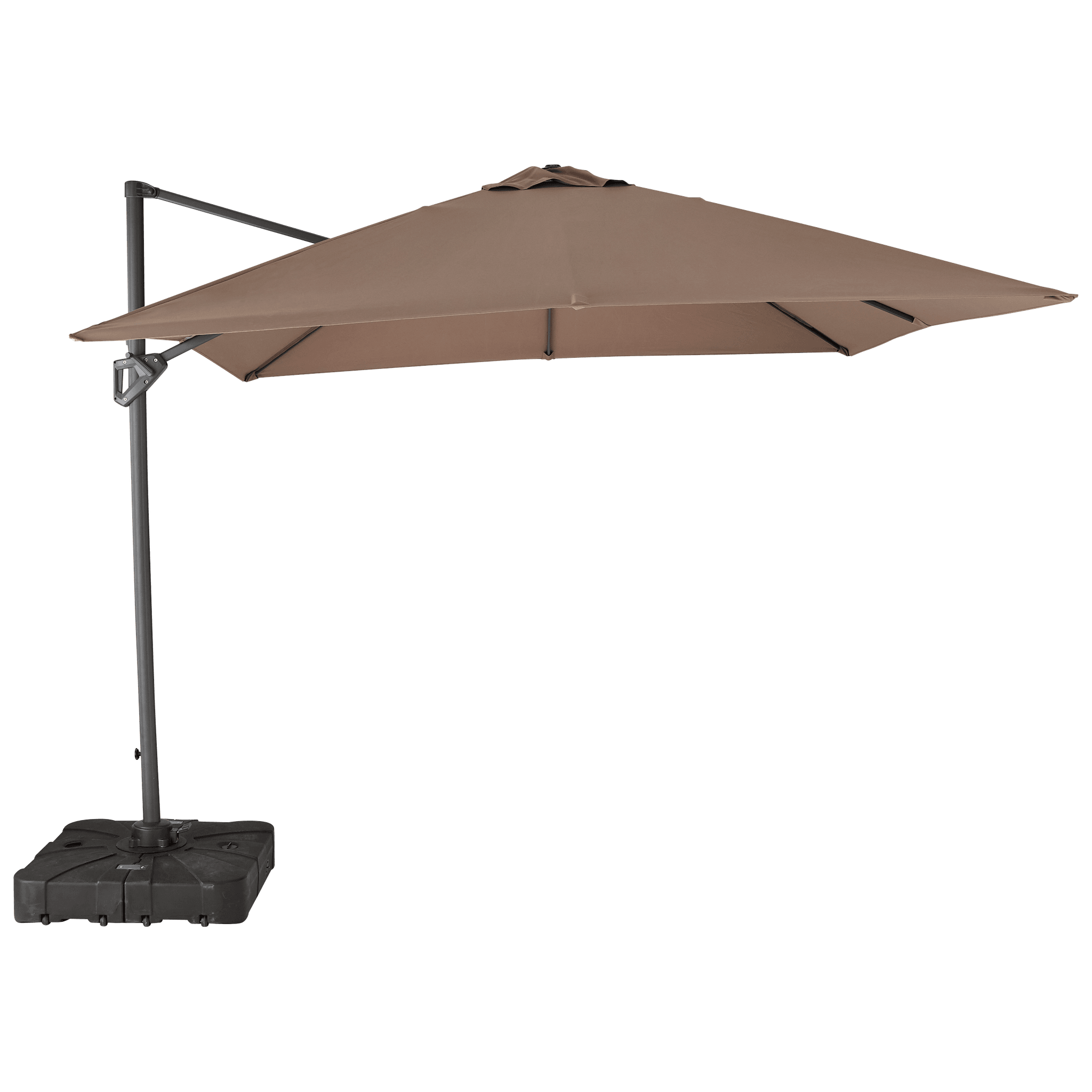 Ecloz - Parasol déporté inclinable carré taupe 3x3m 250g/m² Eloi - ECLOZ - Image 1
