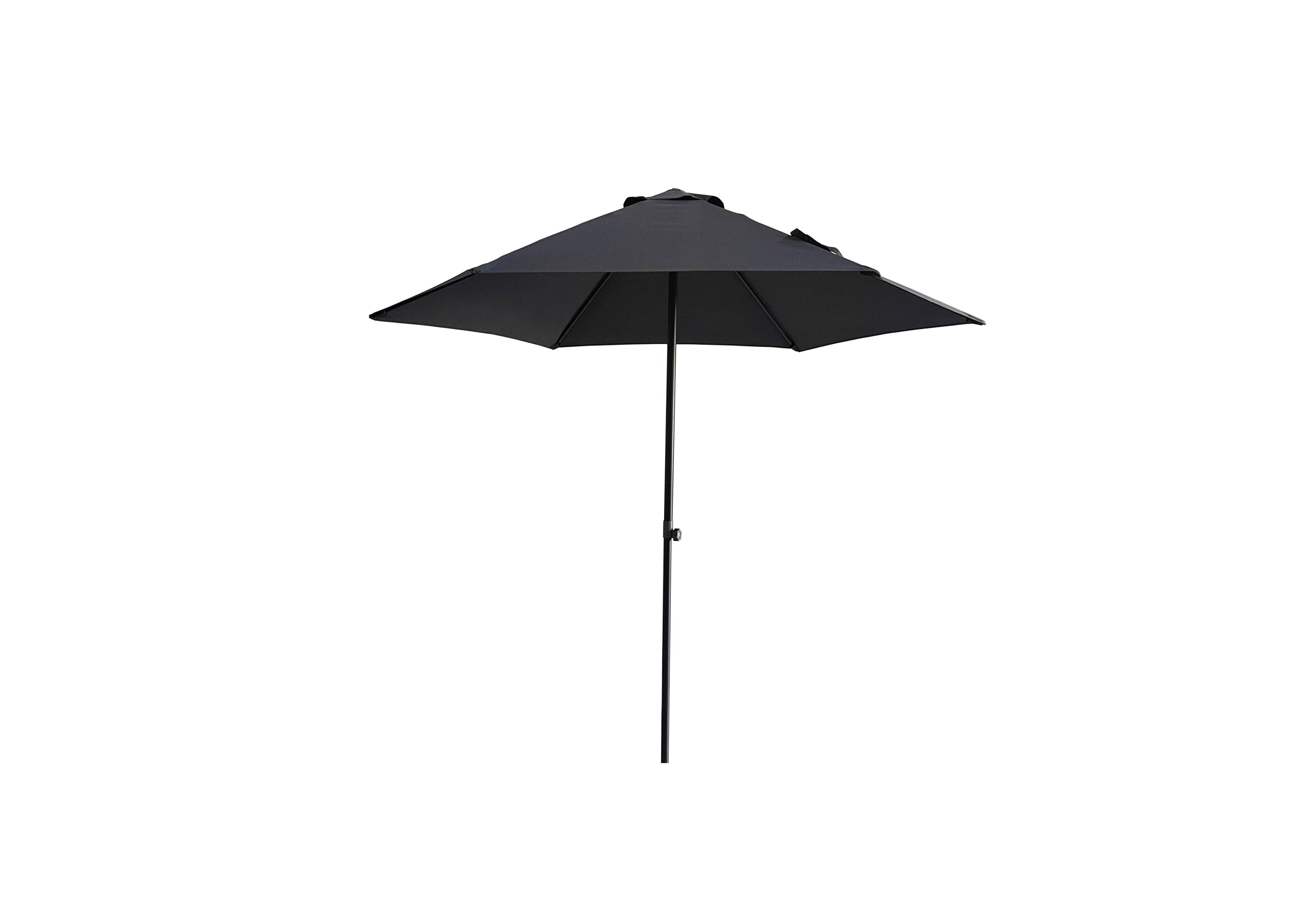 Ecloz - Parasol droit rond gris Ø2,6m 210g/m² Easy Push ECLOZ - Image 1