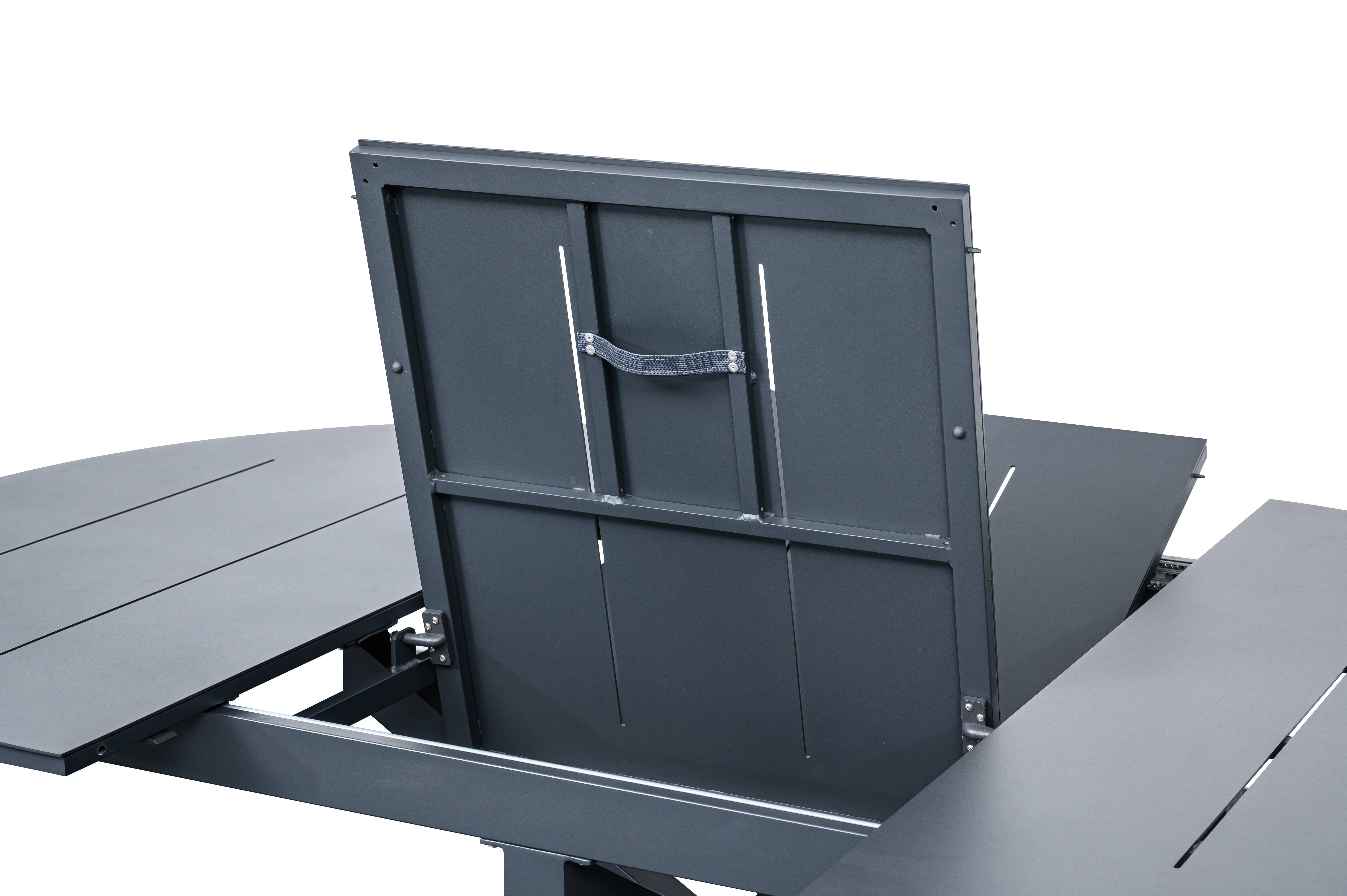 Ecloz - Table de jardin ronde extensible alu anthracite 6/8 personnes Ery ECLOZ - Image 6