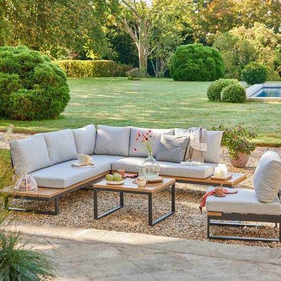 Ecloz - Salon de jardin aluminium anthracite 6 personnes Engy ECLOZ - Image 1