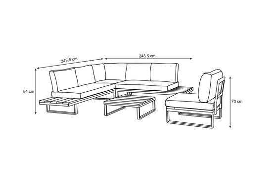 Ecloz - Salon de jardin aluminium anthracite 6 personnes Engy ECLOZ - Image 16