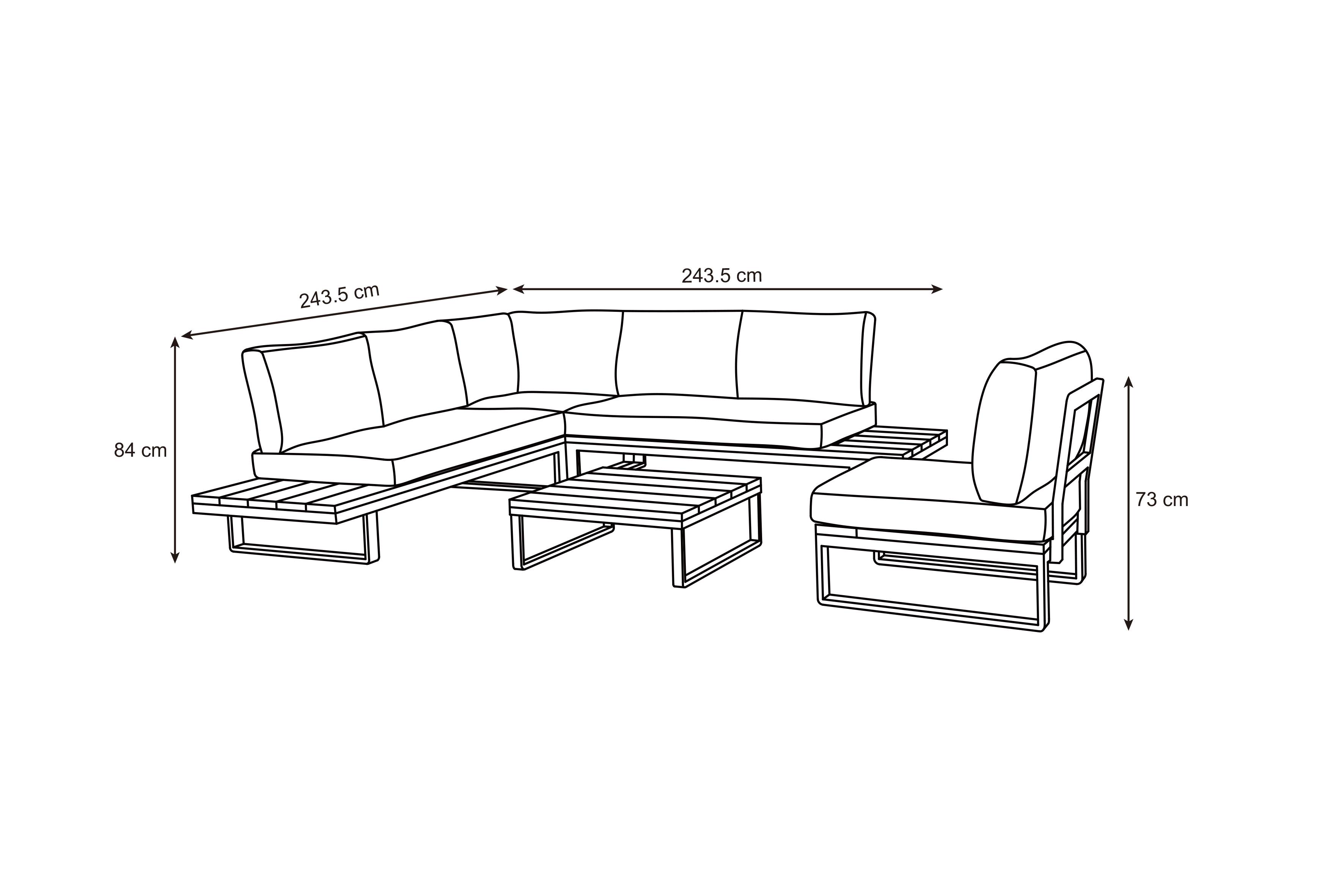 Ecloz - Salon de jardin aluminium anthracite 6 personnes Engy ECLOZ - Image 16