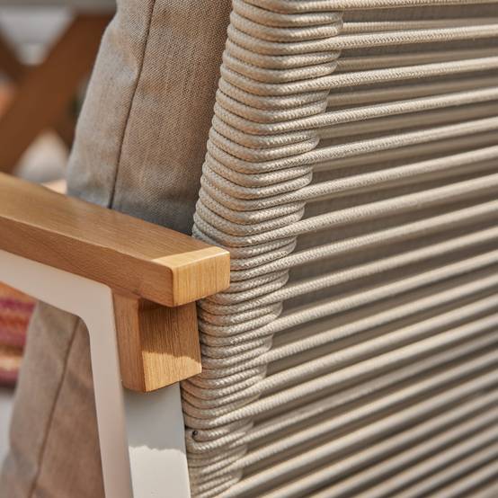 Ecloz - Fauteuil de jardin alu corde blanc Electra ECLOZ - Image 2