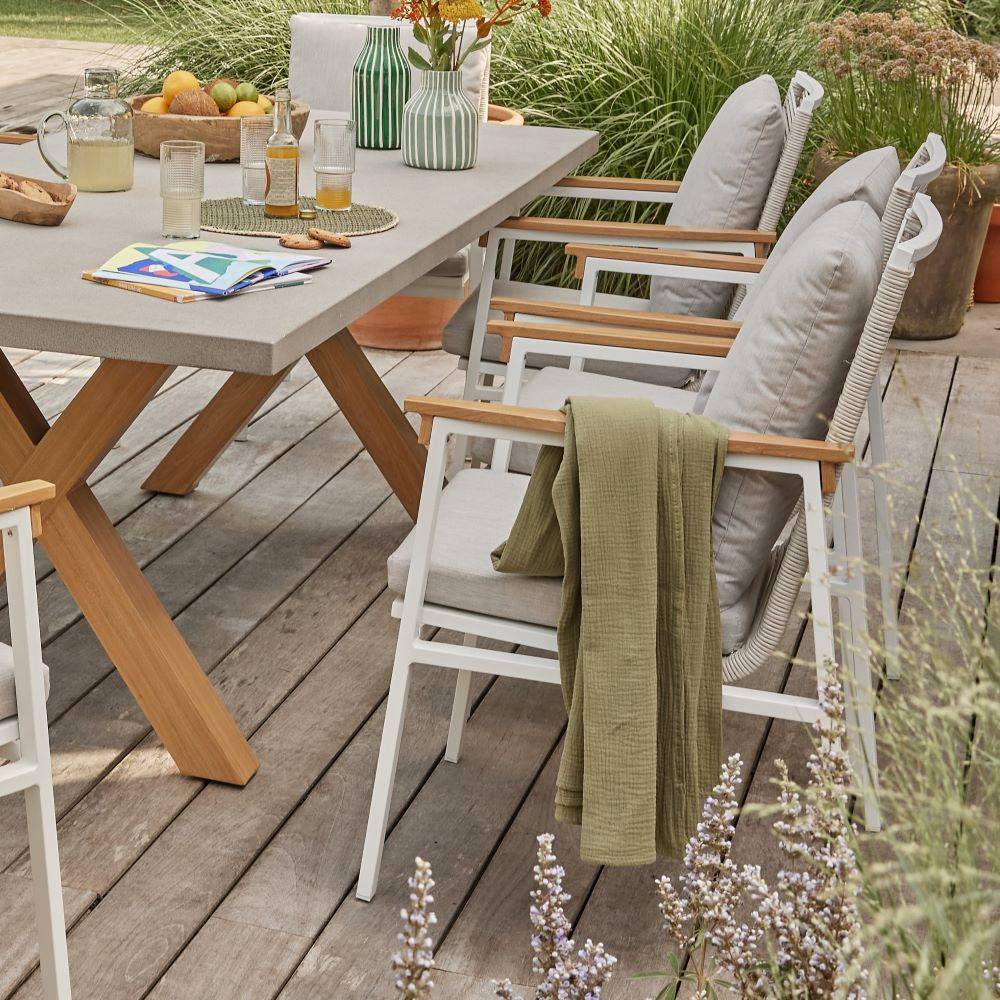 Ecloz - Fauteuil de jardin alu corde blanc Electra ECLOZ - Image 5