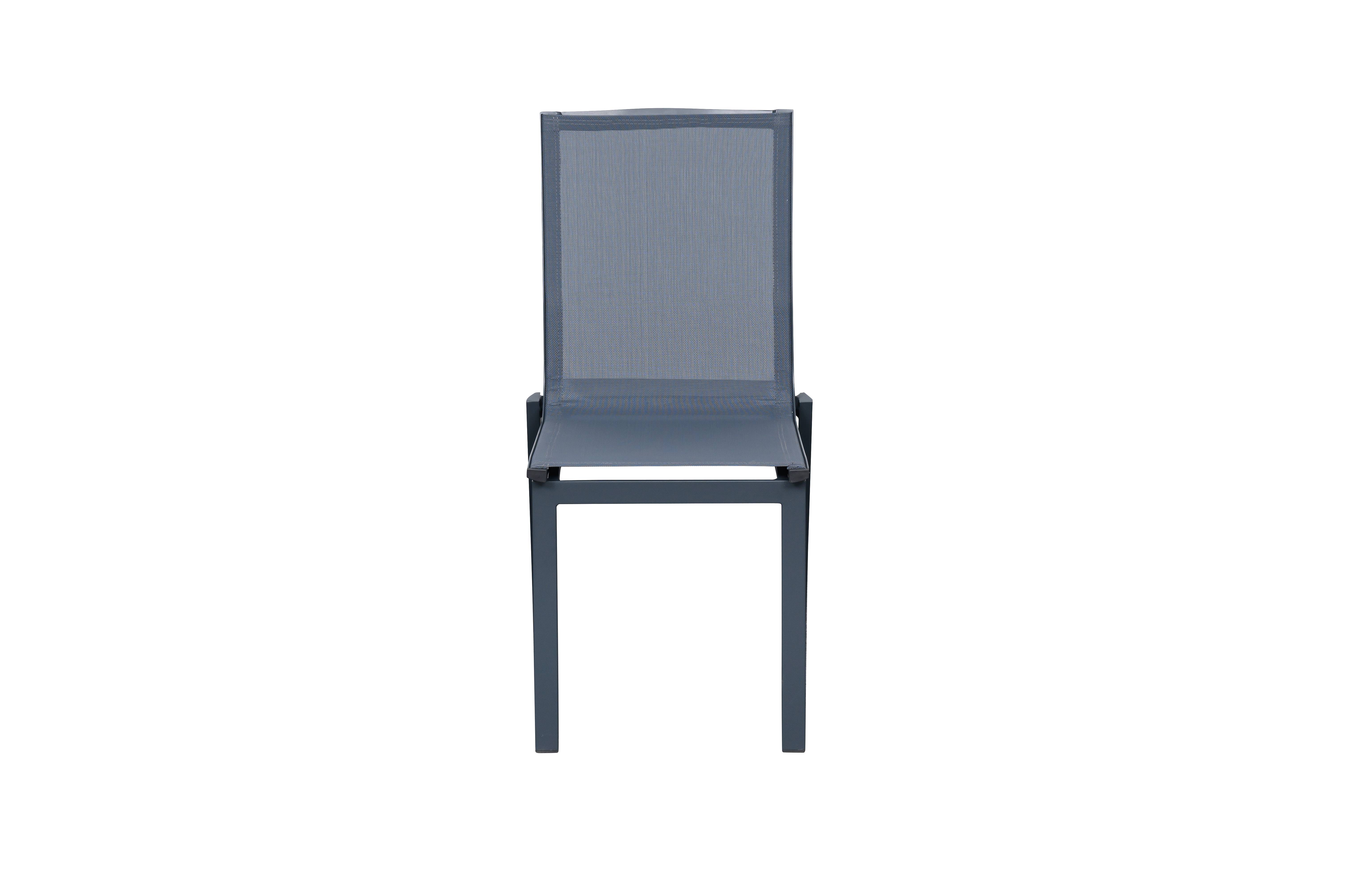 Ecloz - Chaise de jardin alu textilène anthracite Edon ECLOZ - Image 2