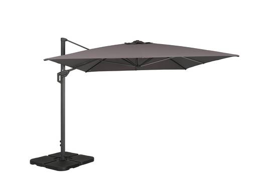 Ecloz - Parasol déport inclinable rectangle gris 3x4m 210g/m² Ezio ECLOZ - Image 1