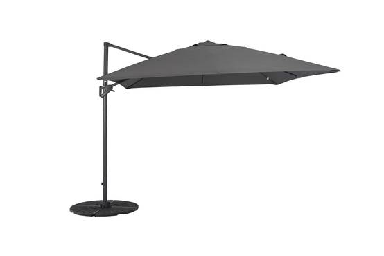 Ecloz - Parasol déporté inclinable carré gris 3x3m 250g/m² Eloi - ECLOZ - Image 1