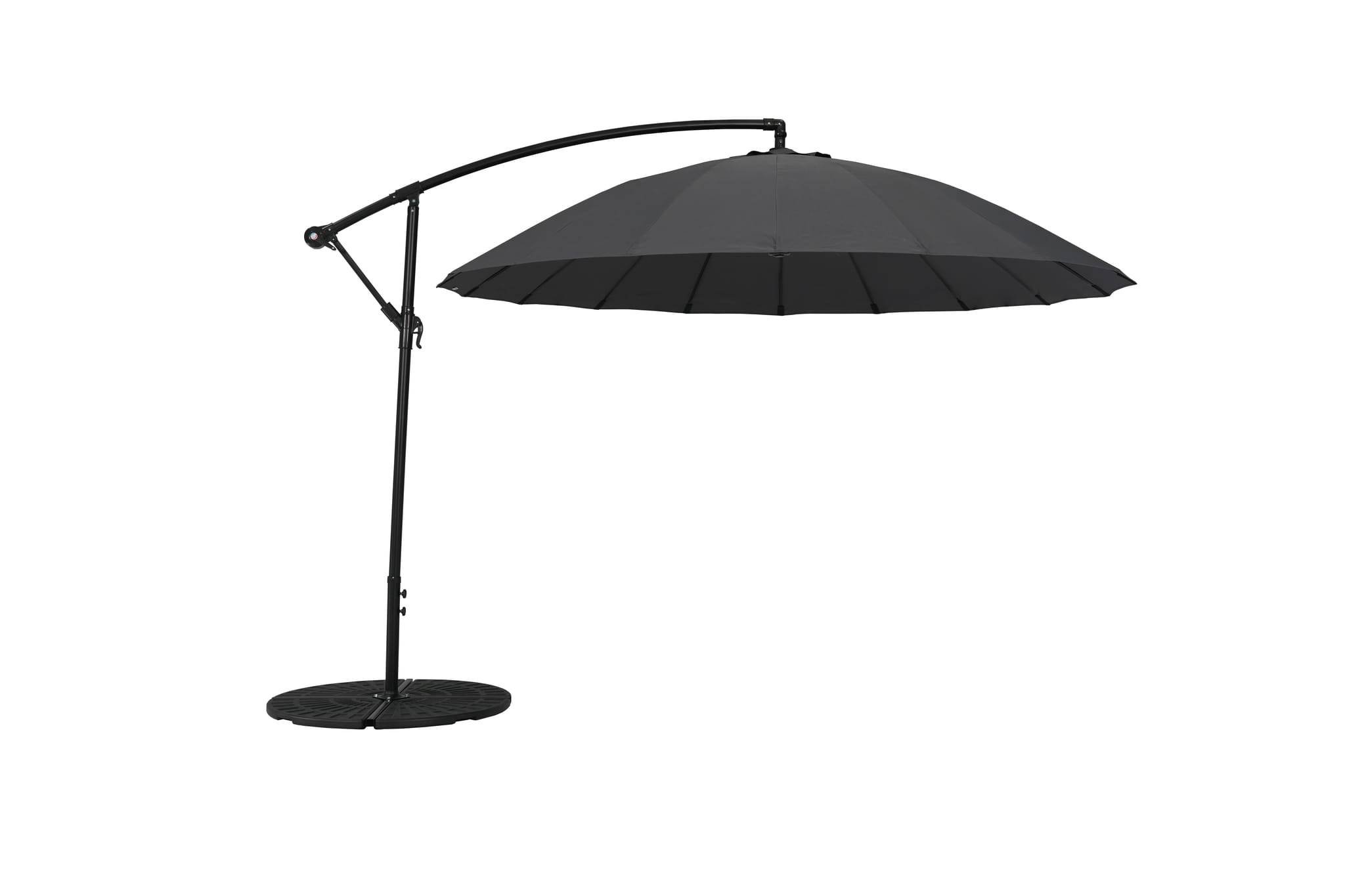 Ecloz - Parasol déporté pagode inclinable rond gris Ø3m 210g/m² Efe ECLOZ - Image 1