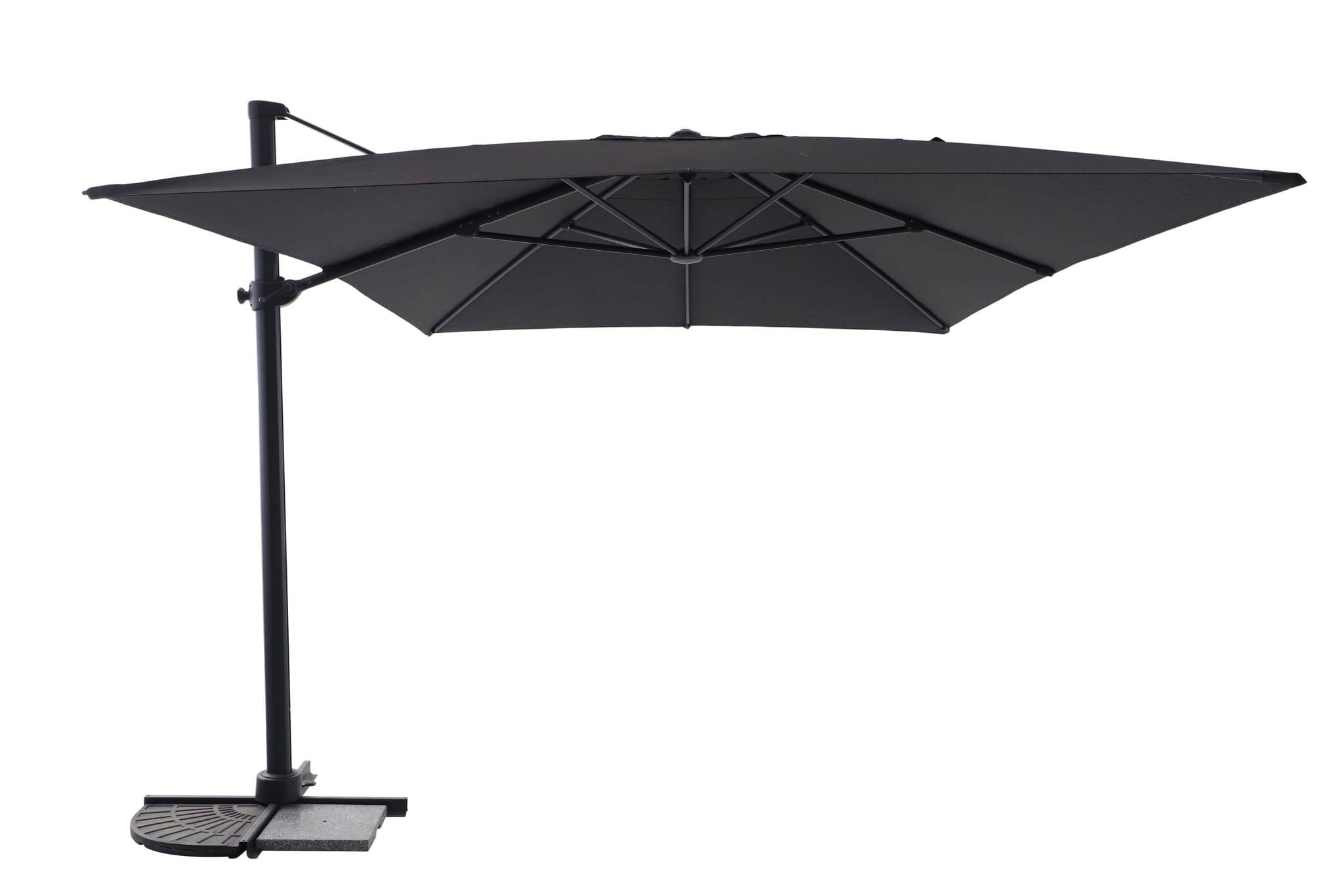 Ecloz - Parasol déporté inclinable rectangle gris chiné 3x4m 220g/m² Egor ECLOZ - Image 1