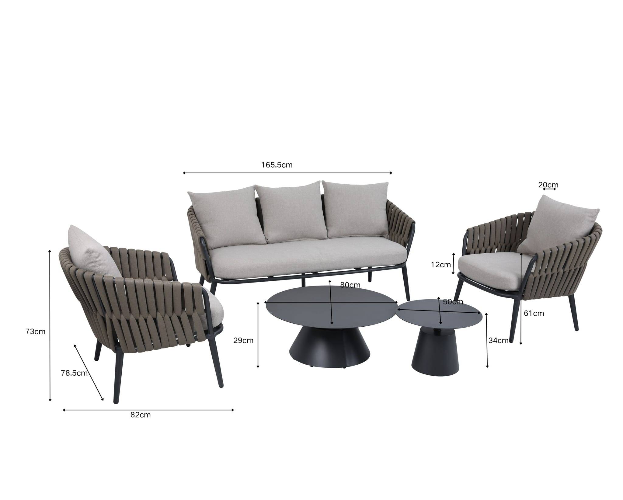 Ecloz - Salon de jardin aluminium gris 5 personnes Elisabeth ECLOZ - Image 6