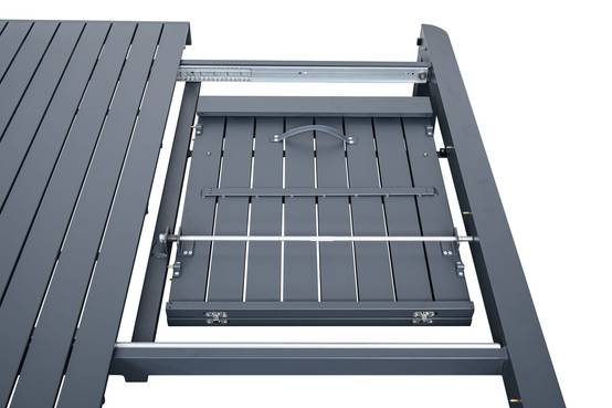 Ecloz - Table de jardin carrée extensible alu anthracite 6/8 personnes Eno - ECLOZ - Image 2