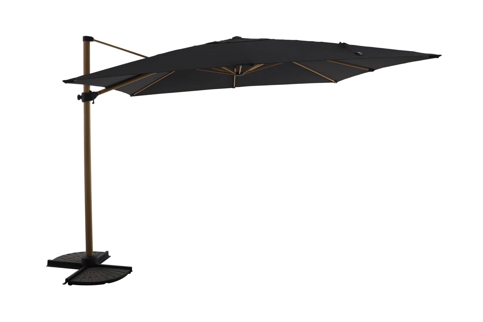 Ecloz - Parasol déporté inclinable carré effet bois gris chiné 3x3m Edgar ECLOZ - Image 1
