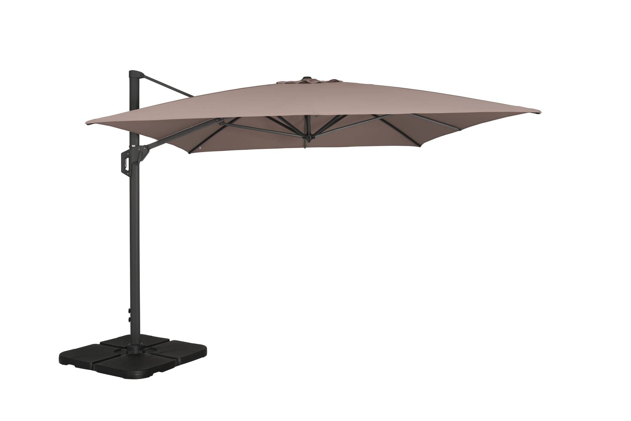 Ecloz - Parasol déport inclinable rectangle taupe 3x4m 210g/m² Ezio ECLOZ - Image 1