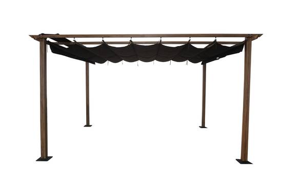 Ecloz - Tonnelle 3x4m toit coulissant alu effet bois ECLOZ - Image 2