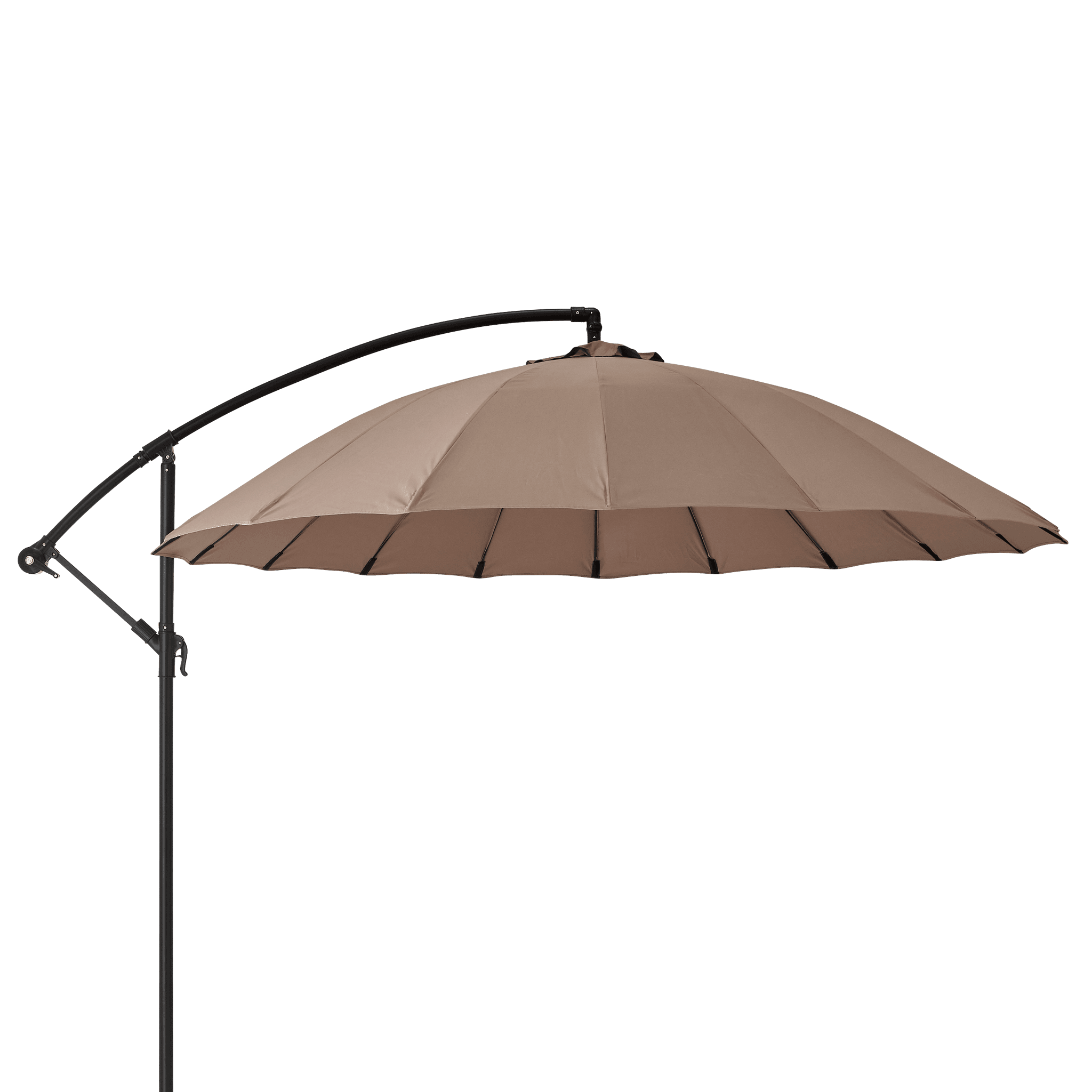 Ecloz - Parasol déporté pagode inclinable rond taupe Ø3m 210g/m² Efe ECLOZ - Image 1