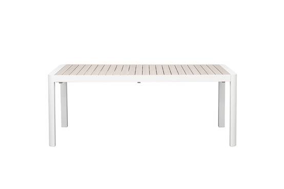 Ecloz - Table de jardin rectangulaire extensible alu sable/bois 8/10 personnes Enes ECLOZ - Image 2