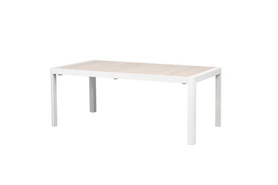 Ecloz - Table de jardin rectangulaire extensible alu sable/bois 8/10 personnes Enes ECLOZ - Image 4