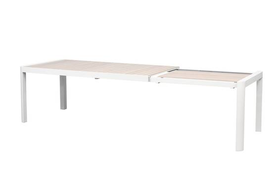 Ecloz - Table de jardin rectangulaire extensible alu sable/bois 8/10 personnes Enes ECLOZ - Image 5