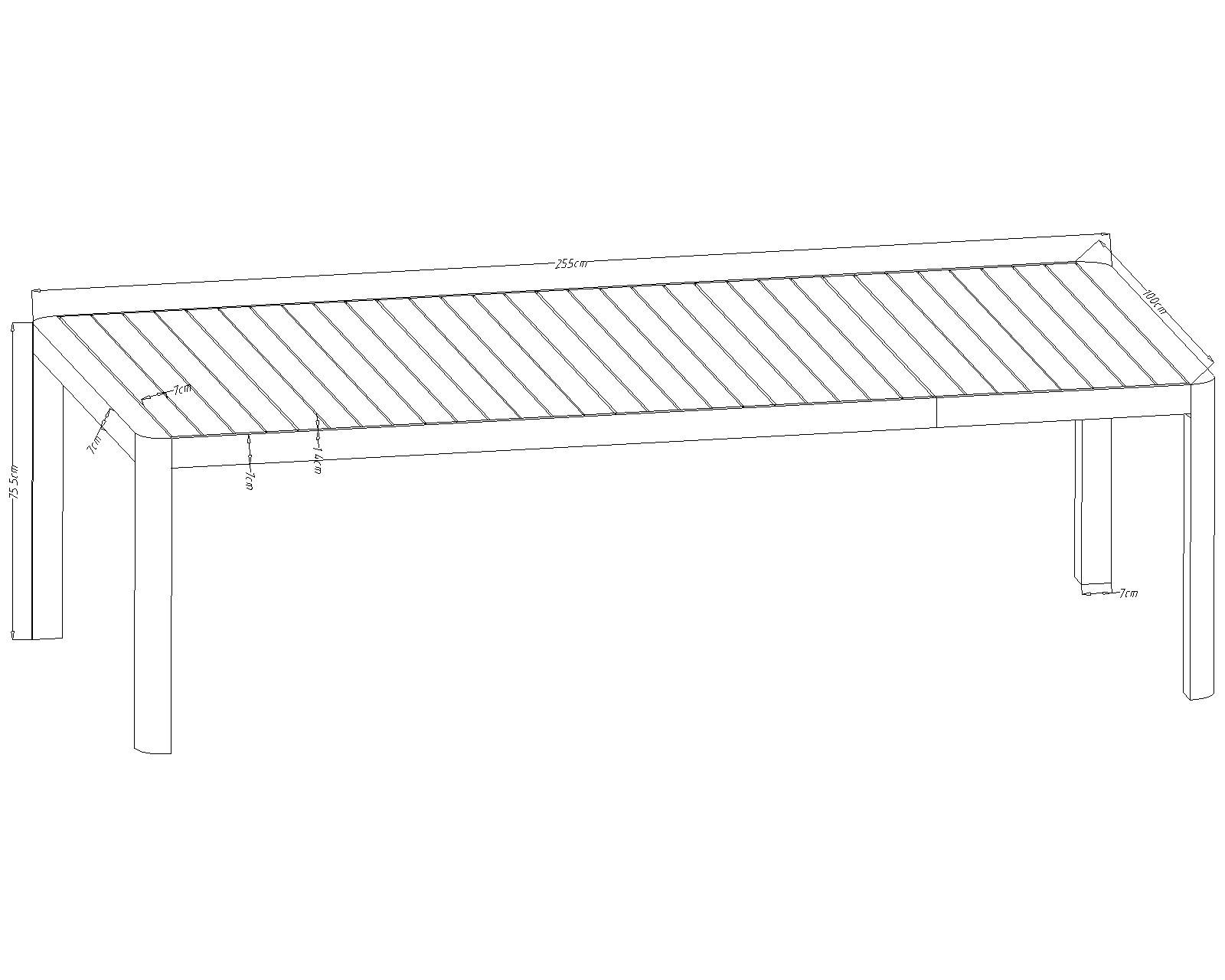 Ecloz - Table de jardin rectangulaire extensible alu sable/bois 8/10 personnes Enes ECLOZ - Image 8