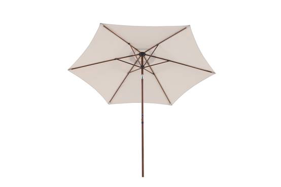 Ecloz - Parasol droit inclinable effet bois carré blanc 220g/m² Egée ECLOZ - Image 1